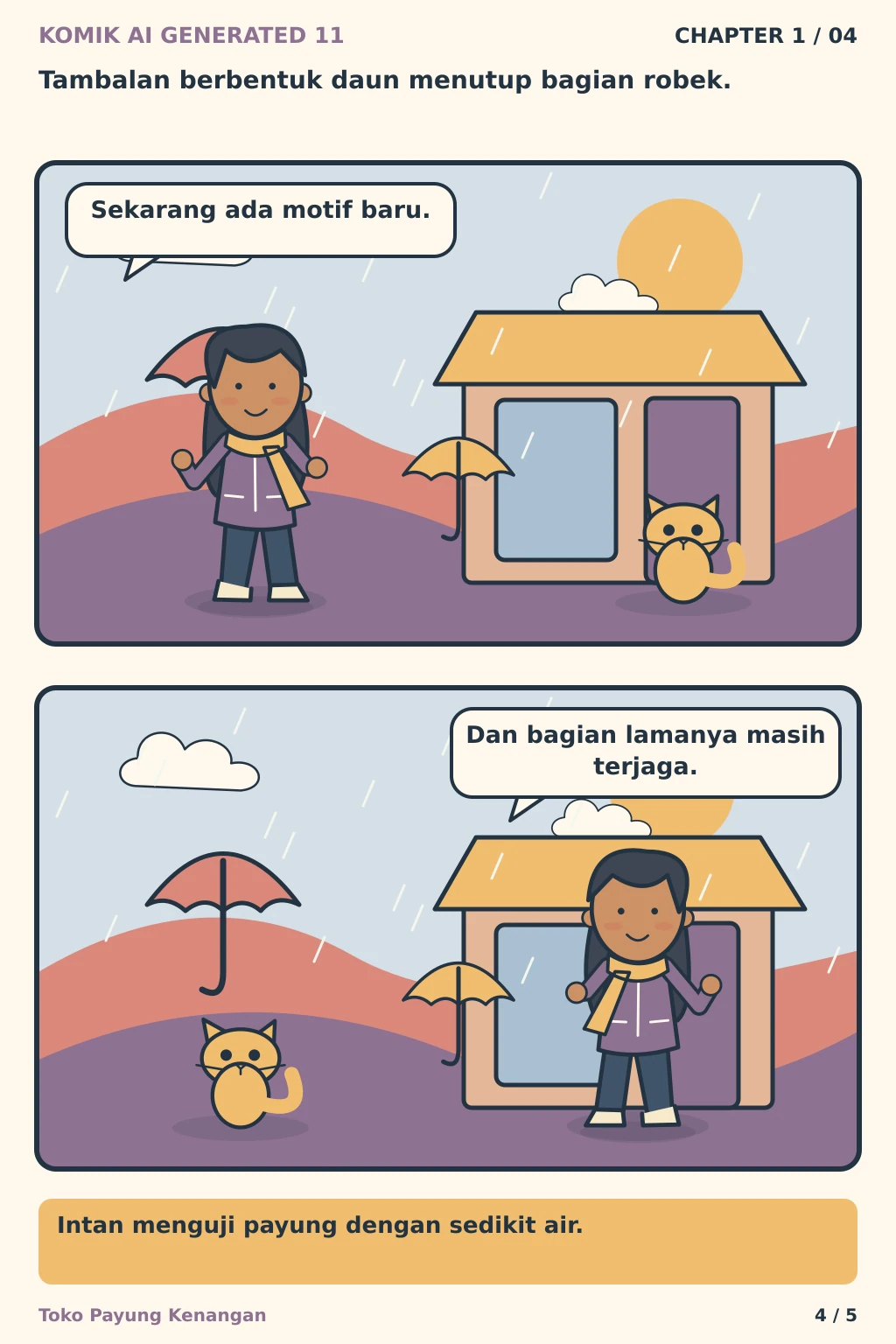 Komik AI Generated 11 Chapter 1 halaman 4 - ilustrasi komik sederhana