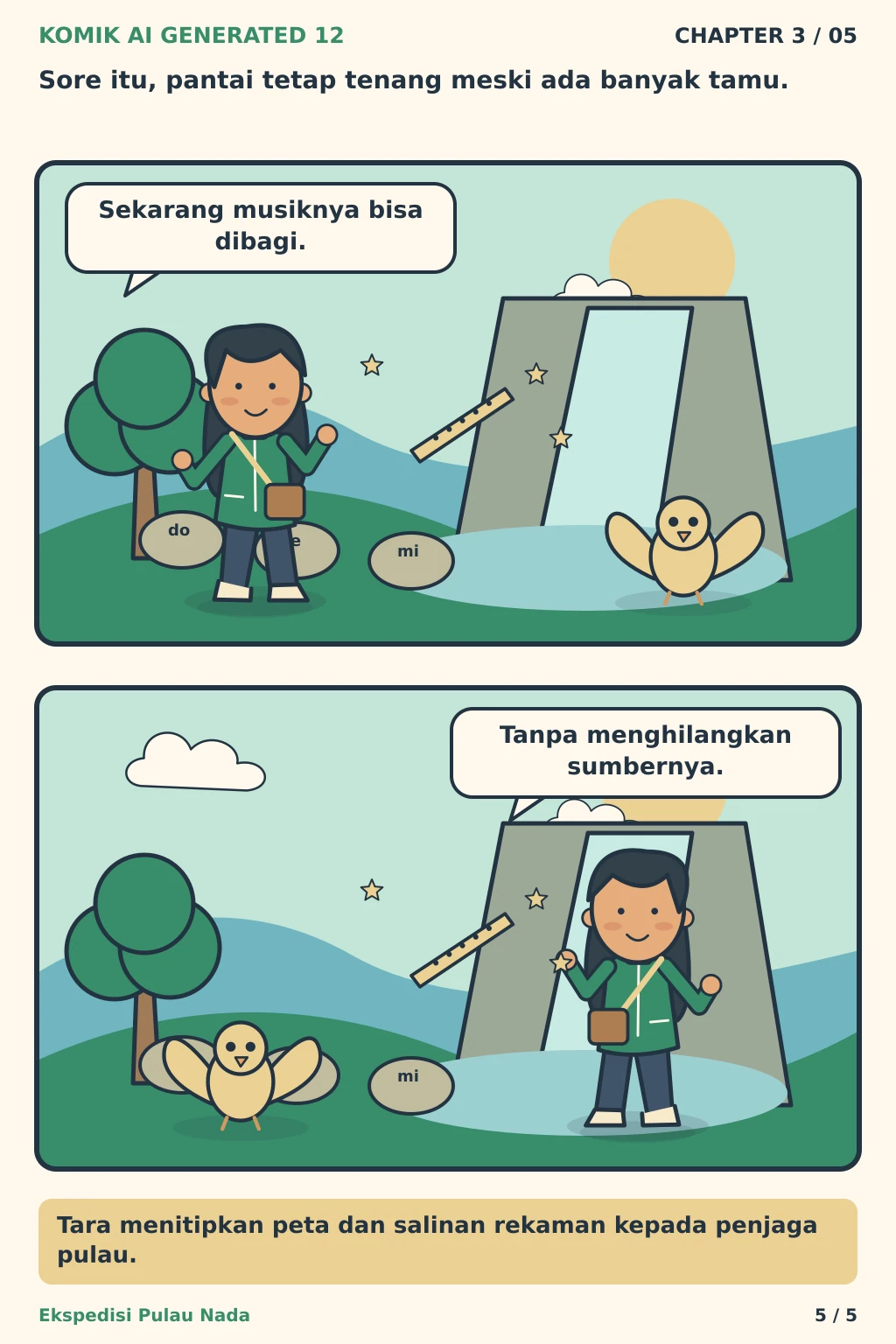 Komik AI Generated 12 Chapter 3 halaman 5 - ilustrasi komik sederhana
