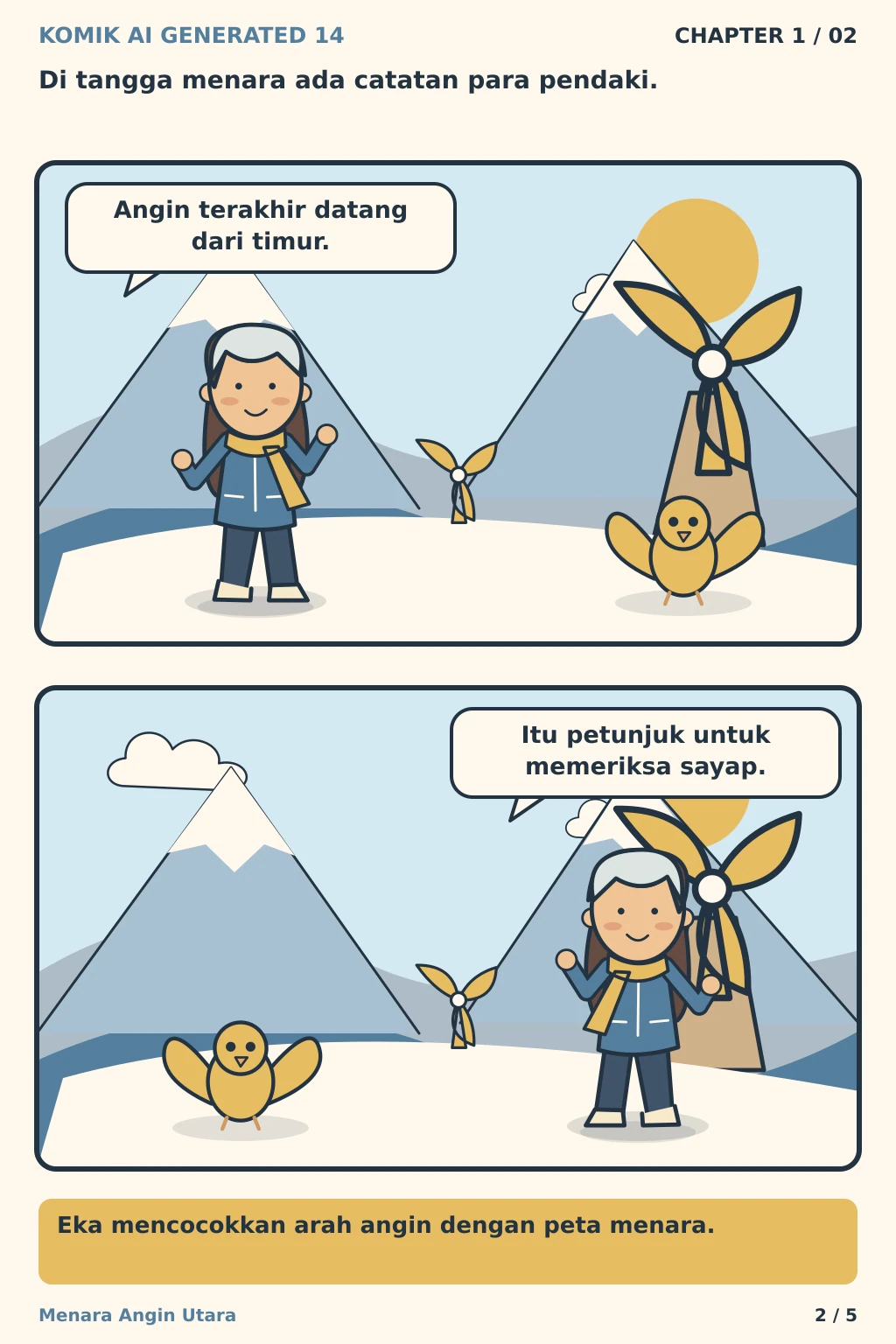 Komik AI Generated 14 Chapter 1 halaman 2 - ilustrasi komik sederhana