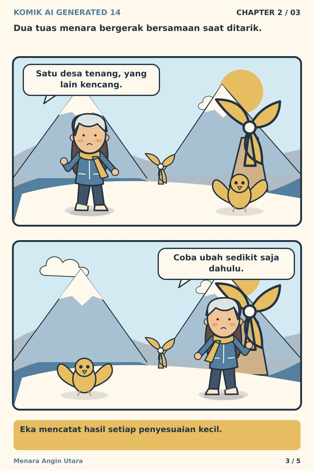 Komik AI Generated 14 Chapter 2 halaman 3 - ilustrasi komik sederhana