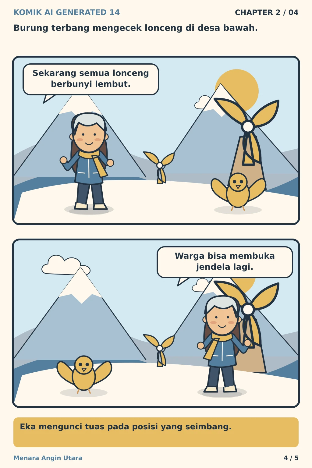 Komik AI Generated 14 Chapter 2 halaman 4 - ilustrasi komik sederhana