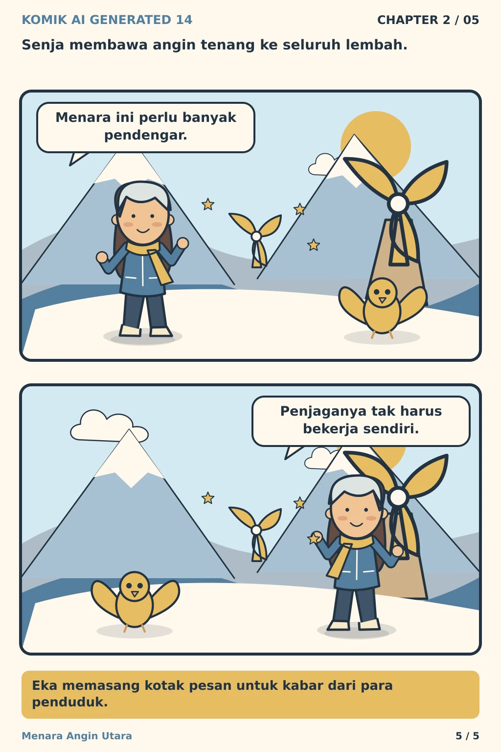 Komik AI Generated 14 Chapter 2 halaman 5 - ilustrasi komik sederhana