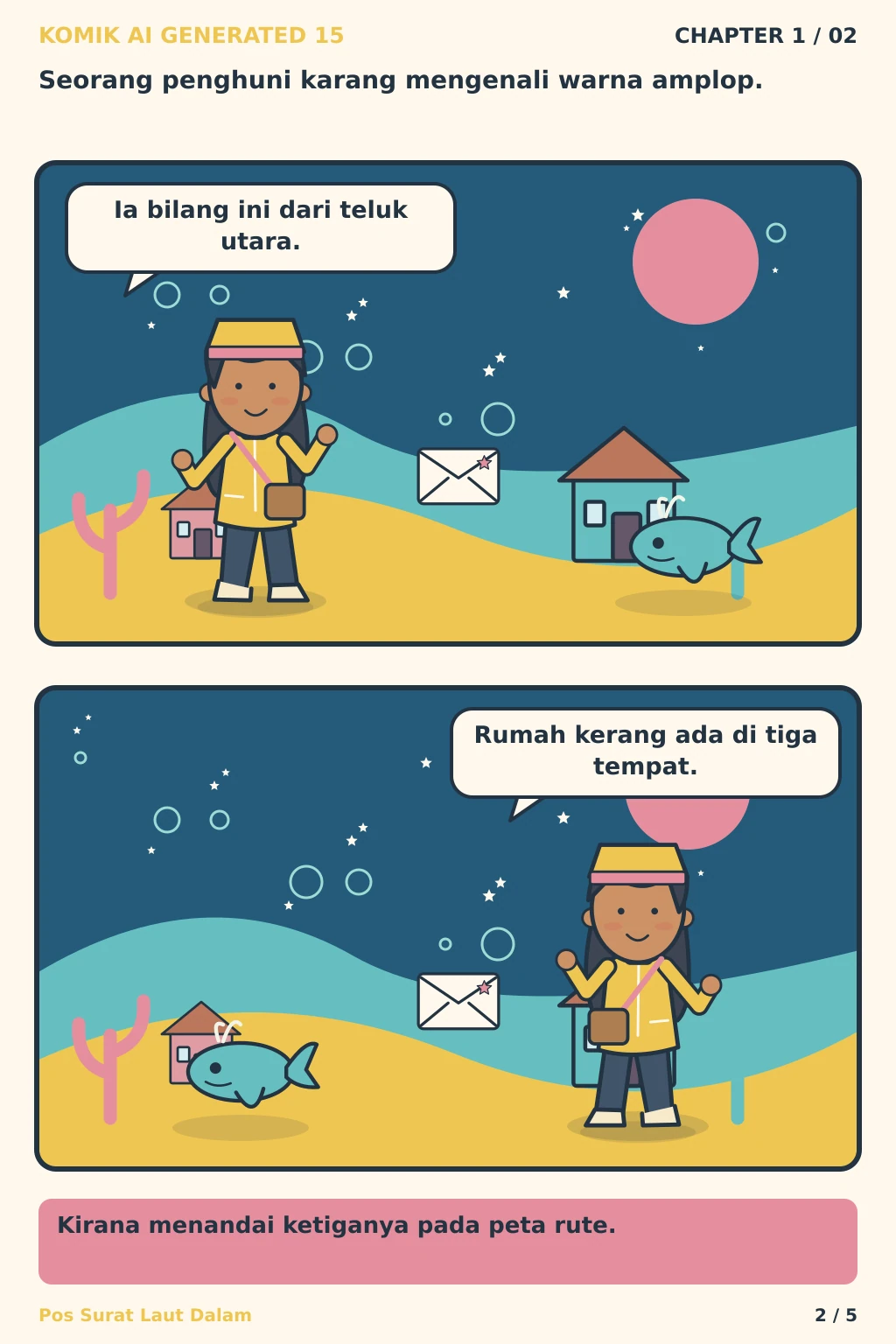 Komik AI Generated 15 Chapter 1 halaman 2 - ilustrasi komik sederhana