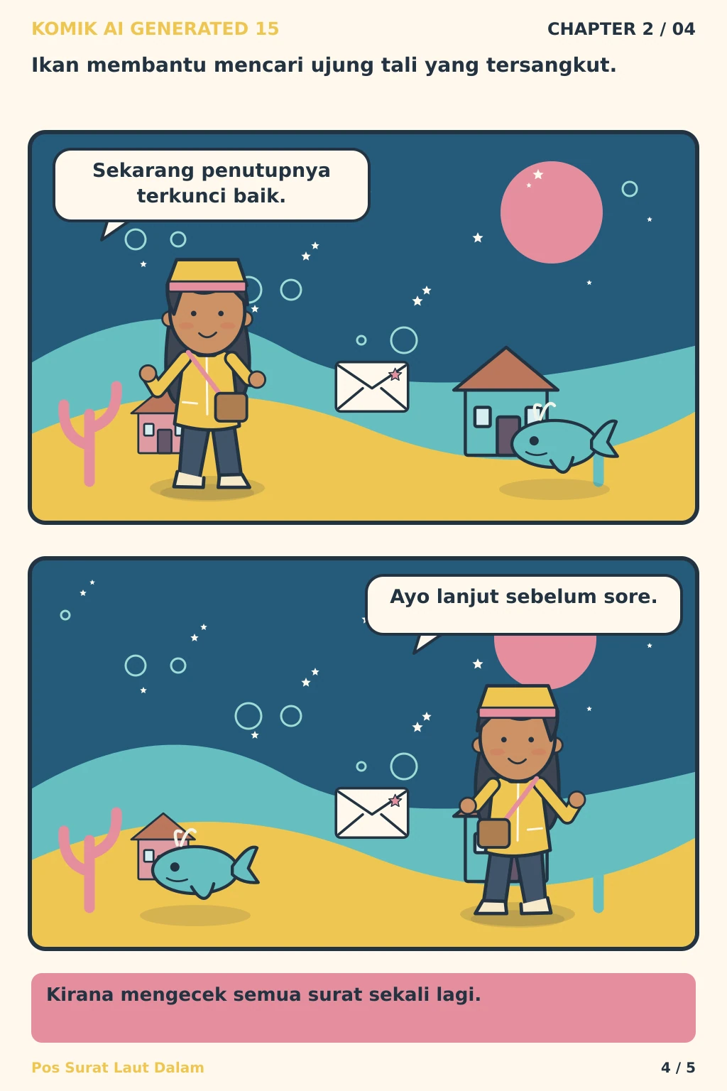 Komik AI Generated 15 Chapter 2 halaman 4 - ilustrasi komik sederhana