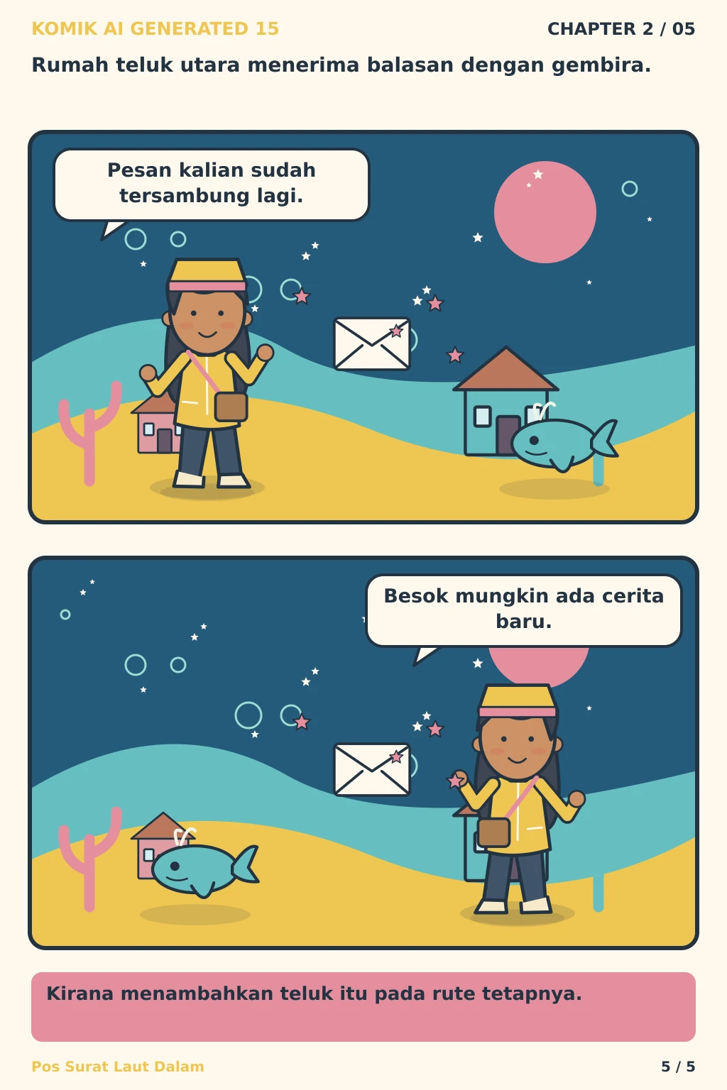Komik AI Generated 15 Chapter 2 halaman 5 - ilustrasi komik sederhana