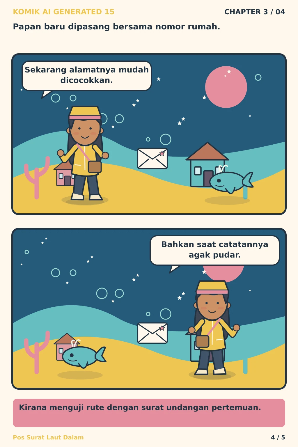 Komik AI Generated 15 Chapter 3 halaman 4 - ilustrasi komik sederhana