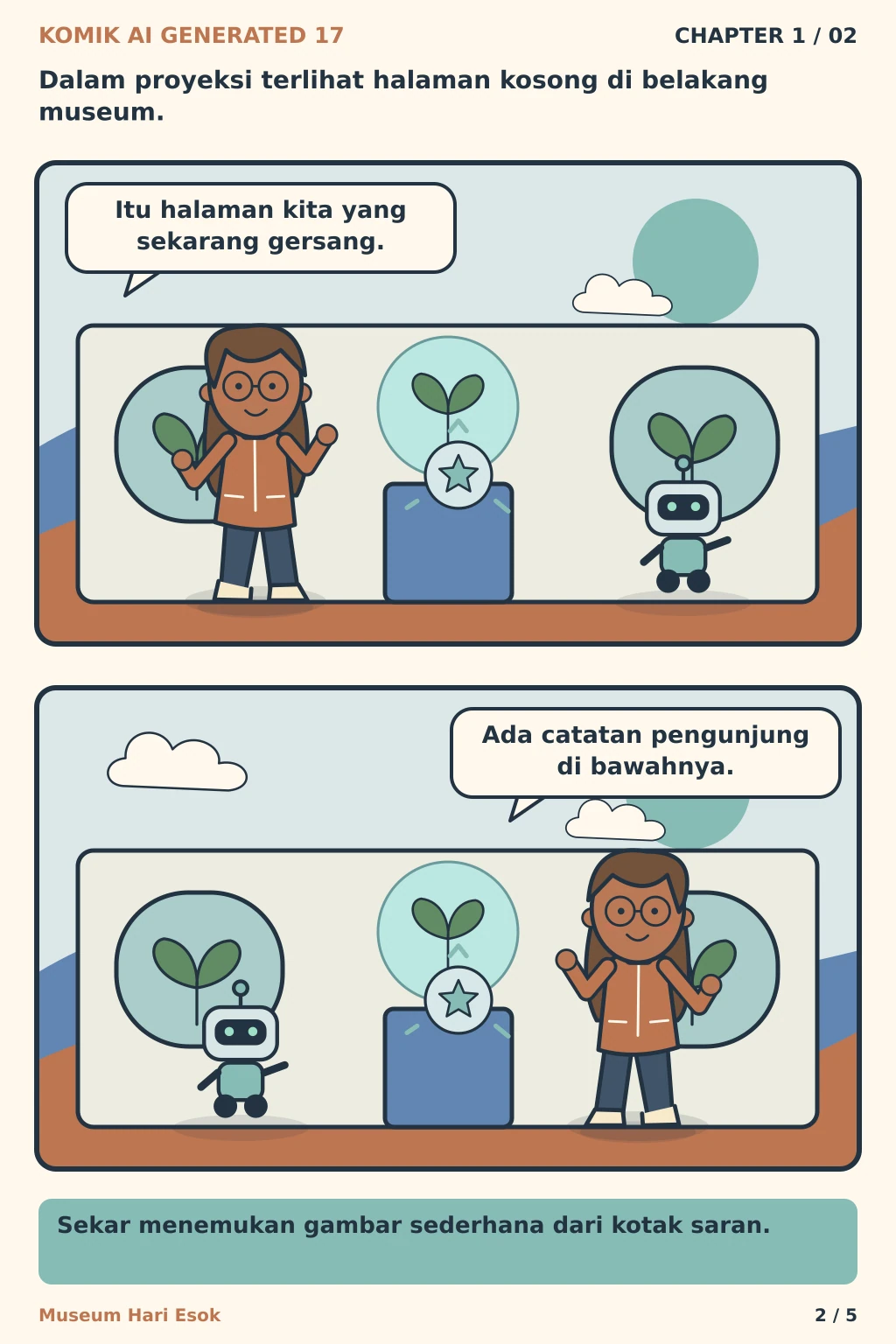 Komik AI Generated 17 Chapter 1 halaman 2 - ilustrasi komik sederhana