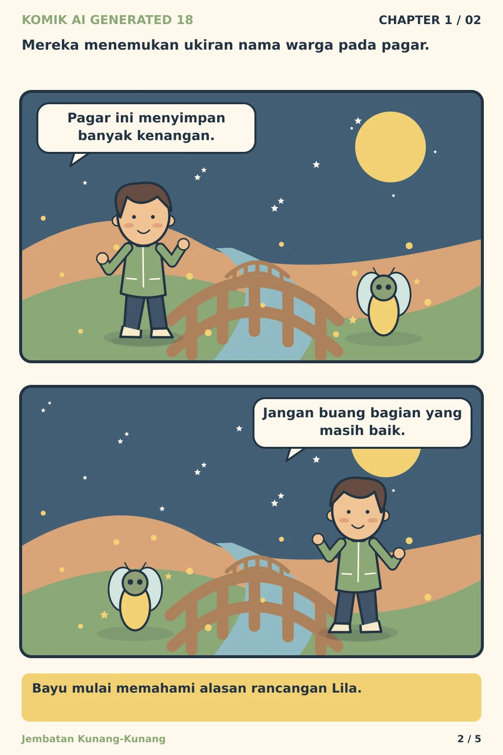 Komik AI Generated 18 Chapter 1 halaman 2 - ilustrasi komik sederhana