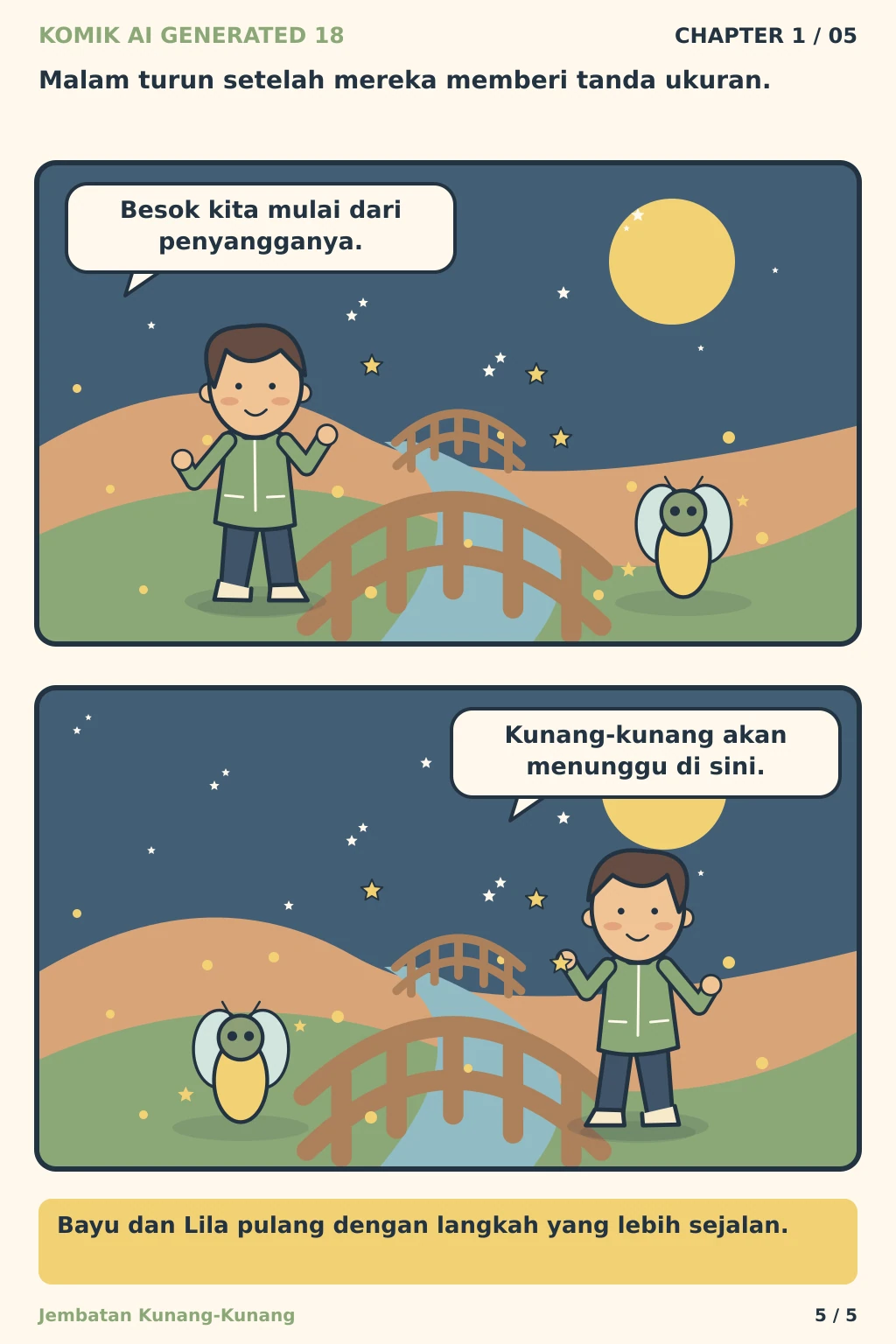 Komik AI Generated 18 Chapter 1 halaman 5 - ilustrasi komik sederhana