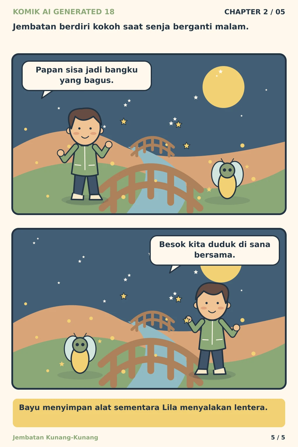 Komik AI Generated 18 Chapter 2 halaman 5 - ilustrasi komik sederhana