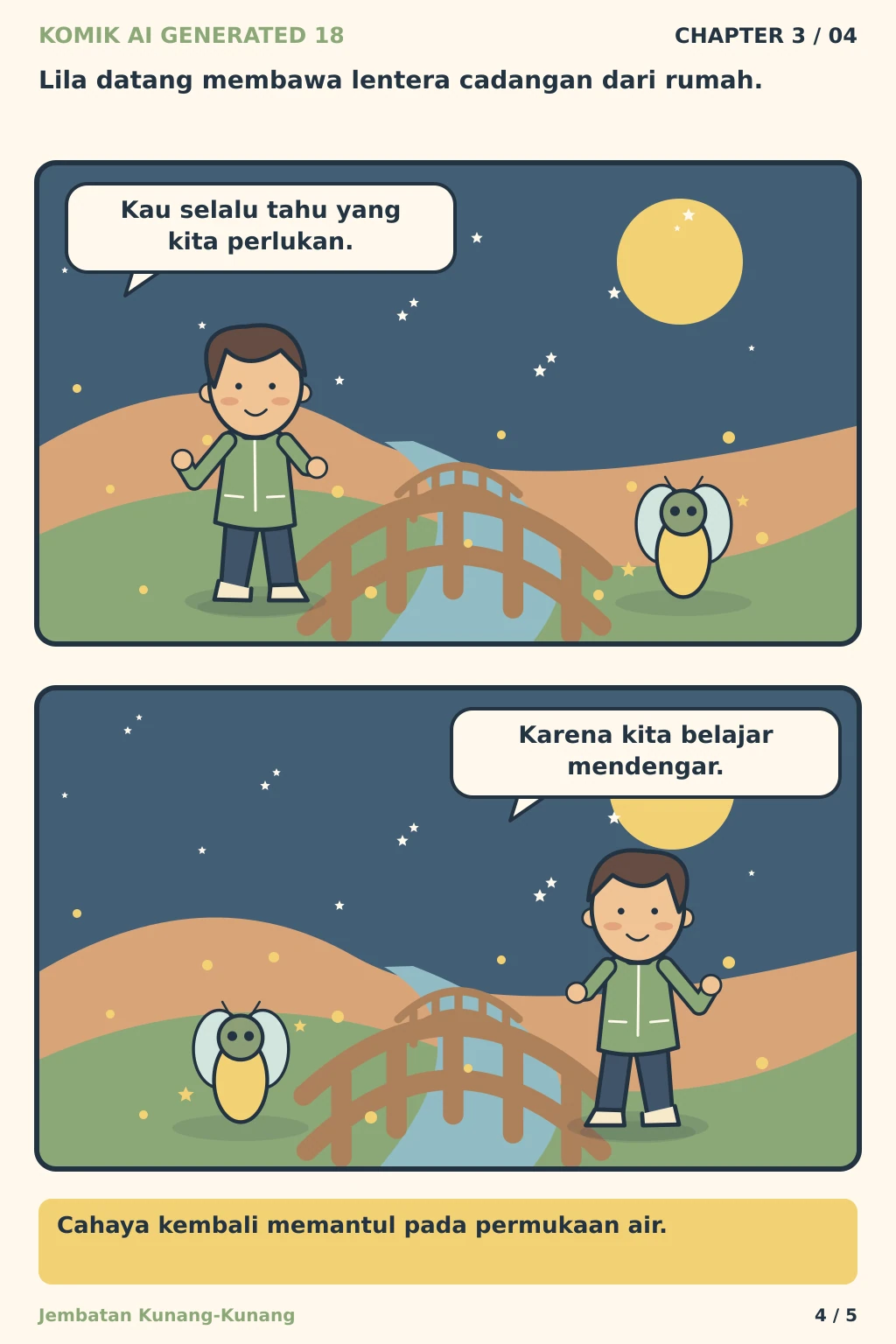 Komik AI Generated 18 Chapter 3 halaman 4 - ilustrasi komik sederhana