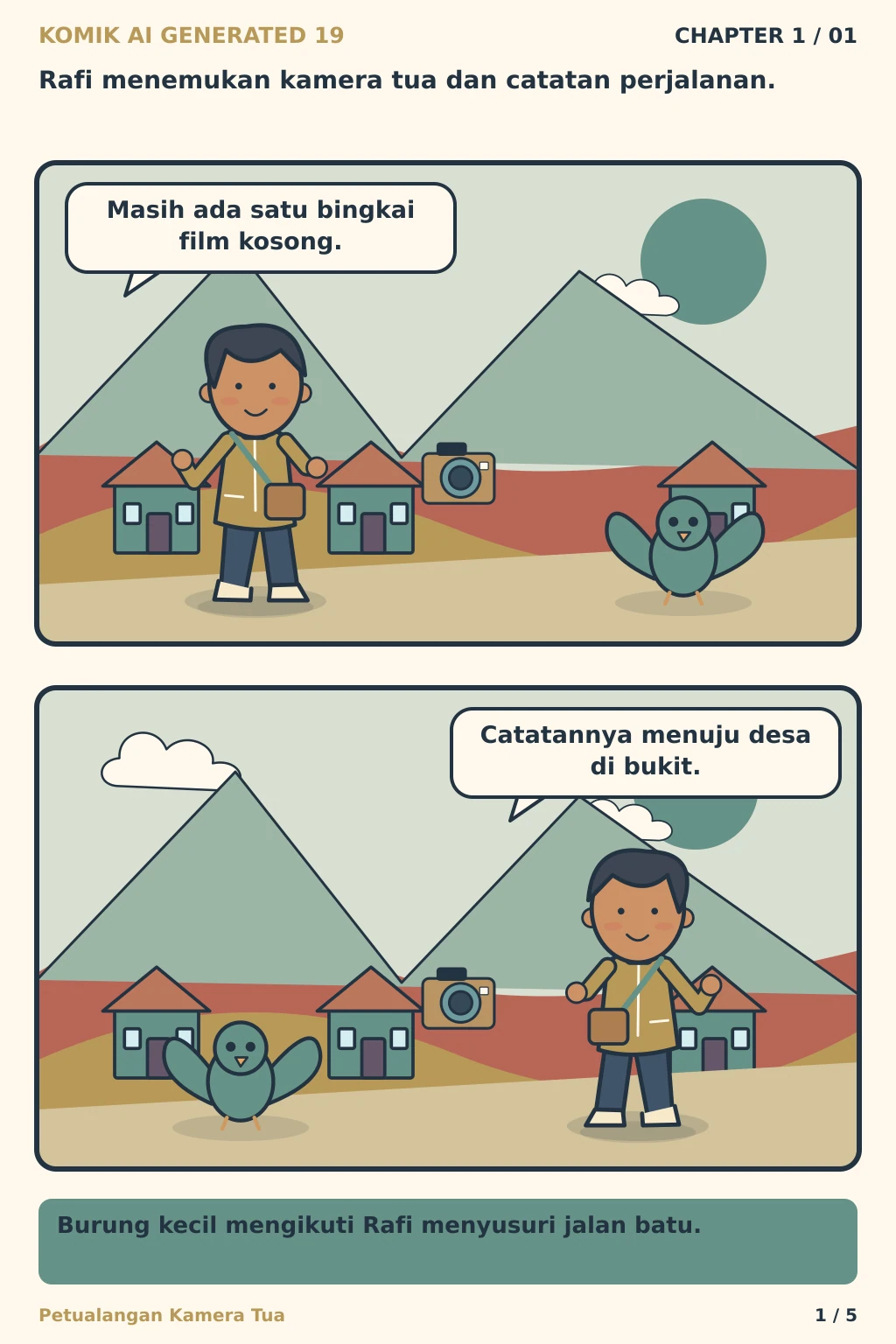 Komik AI Generated 19 Chapter 1 halaman 1 - ilustrasi komik sederhana