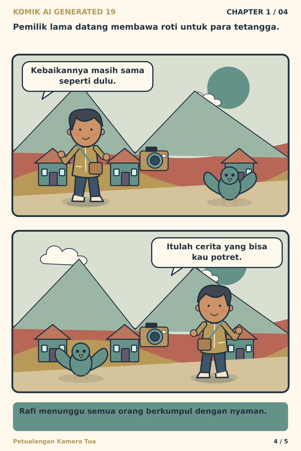 Komik AI Generated 19 Chapter 1 halaman 4 - ilustrasi komik sederhana