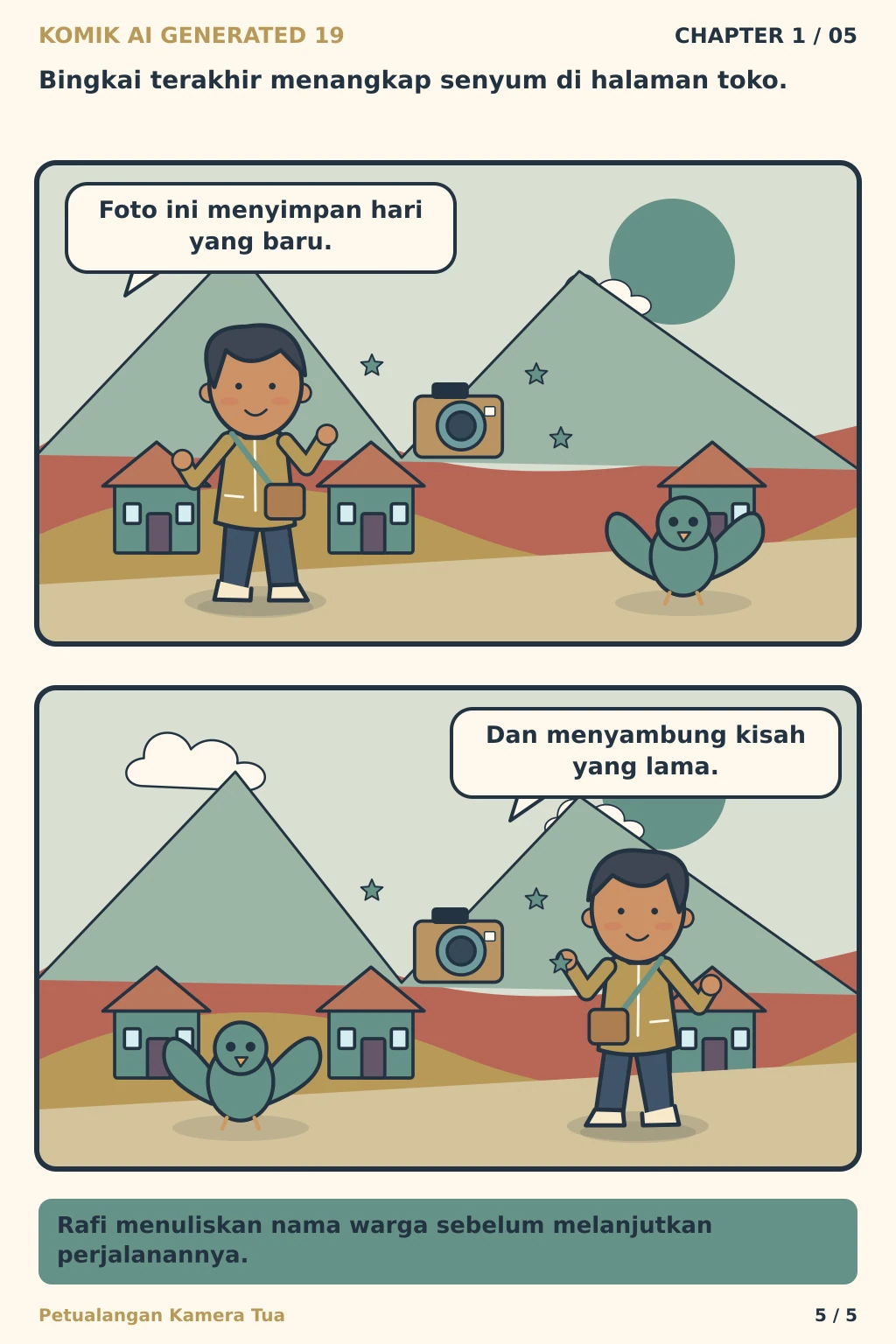 Komik AI Generated 19 Chapter 1 halaman 5 - ilustrasi komik sederhana