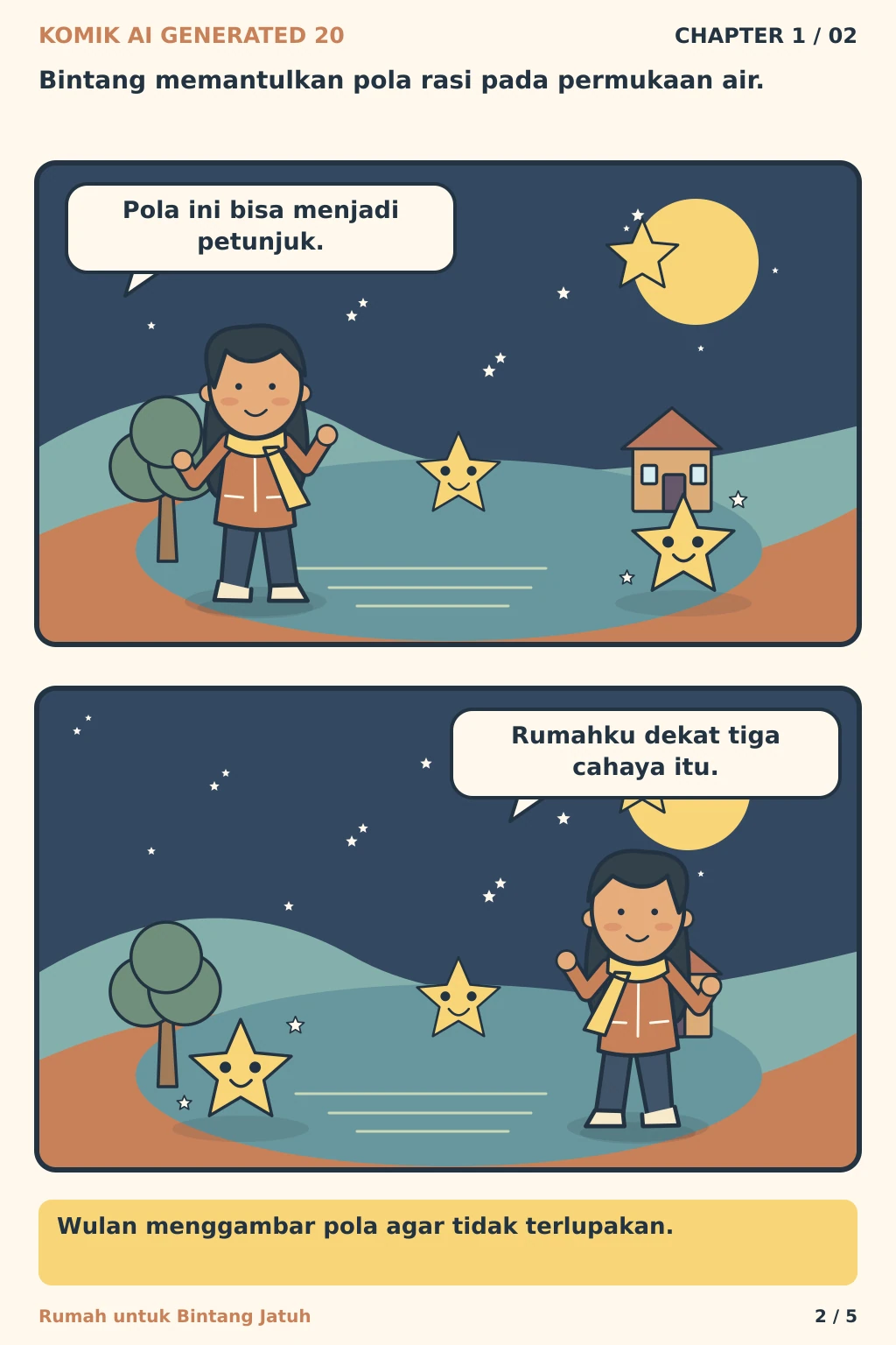 Komik AI Generated 20 Chapter 1 halaman 2 - ilustrasi komik sederhana