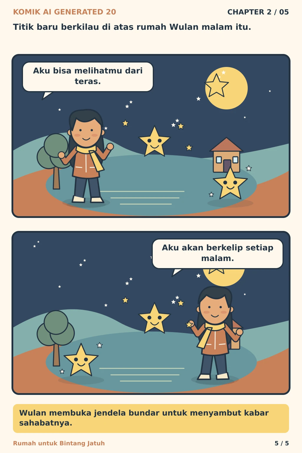 Komik AI Generated 20 Chapter 2 halaman 5 - ilustrasi komik sederhana