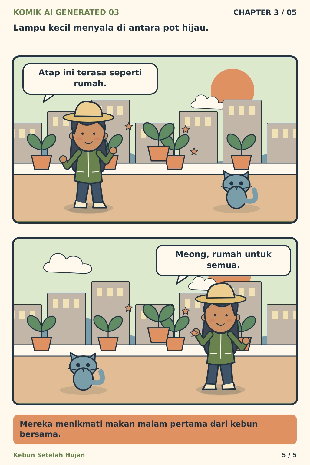 Komik AI Generated 3 Chapter 3 halaman 5 - ilustrasi komik sederhana