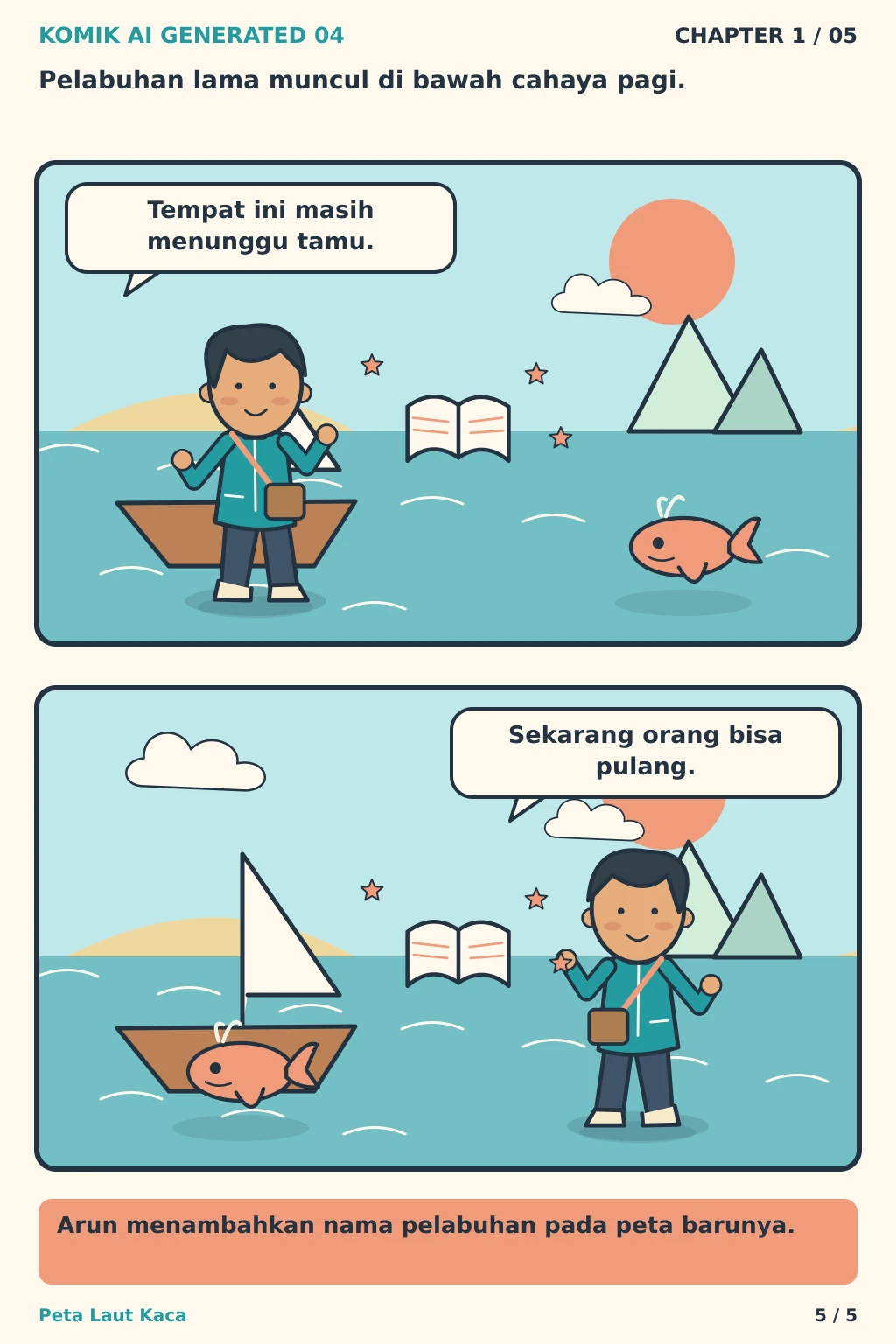 Komik AI Generated 4 Chapter 1 halaman 5 - ilustrasi komik sederhana