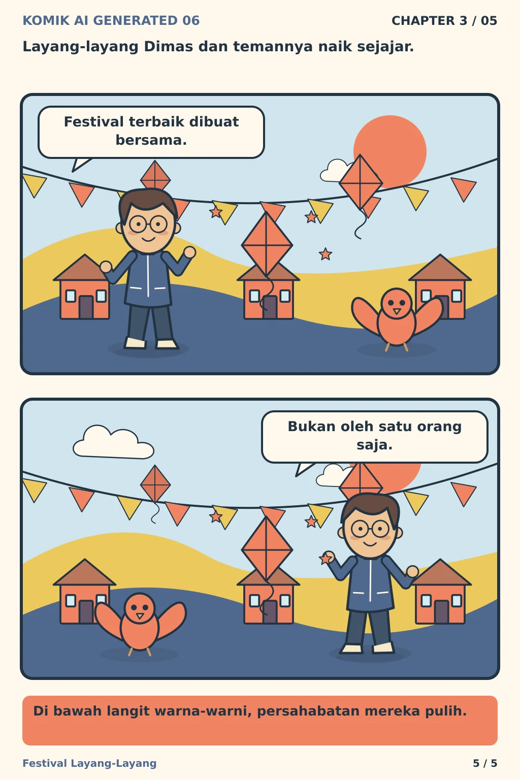 Komik AI Generated 6 Chapter 3 halaman 5 - ilustrasi komik sederhana