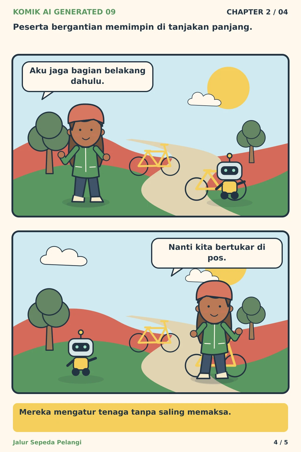 Komik AI Generated 9 Chapter 2 halaman 4 - ilustrasi komik sederhana